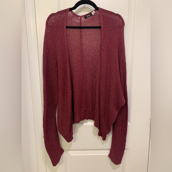 Urban Outfitters BDG Dark Red Lightweight Slouchy Cardigan Sweater Size Small - Picture 1 of 7
